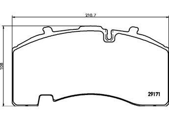 Fren Disk Balata Ön EREN BALATA PRM-D.171 M201  29171 509290060 1J0698151D 1J0698151E 1J0698151F 1J0698151G 1K0698151A 1K0698151K 1K0698151D L1J0698151D L1KD698151F
