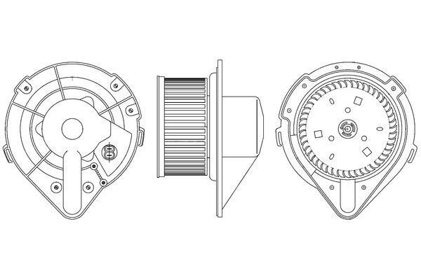 Kalorifer Motoru  Audi 80/90 4 Kapı (893)(08.1986->)  MAHLE AB 172 000S