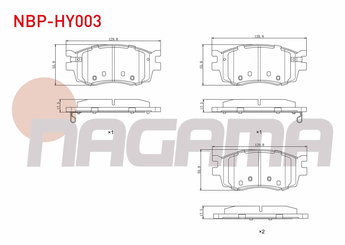 Fren Disk Balata Ön NAGAMA NBP-HY003  