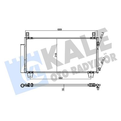 Klima Radyatörü  Toyota Yaris (KSP9/SCP9/NLP9)(2006->)  KALE 345825