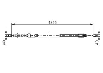 El Fren Teli Arka Sağ BOSCH 1 987 482 309  1987482309 8200428323 82 00 428 323