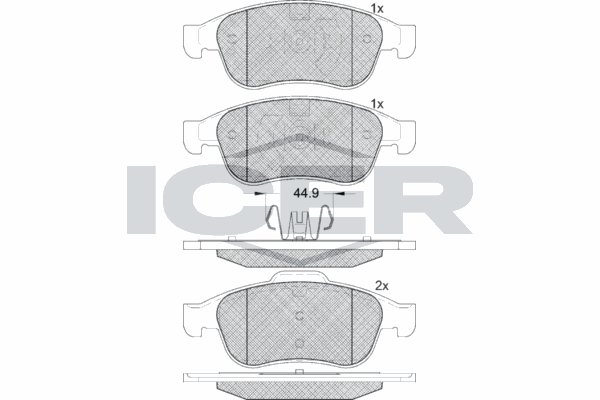Fren Disk Balata Ön Nissan Townstar Kapalı kasa (01.2022->)  ICER 181915