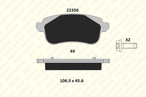 Fren Disk Balata Arka Renault Megane IV Grandtour (06.2016->)  KALE BALATA 22356 159 14