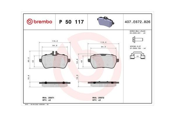 Fren Disk Balata Arka Mercedes S -Serisi Cabriolet (BM 217)(12.2015->)  MAGNETI MARELLI 363700450117