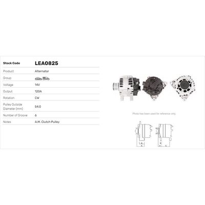 Alternatör  LUCAS ELEKTRIK LEA0825