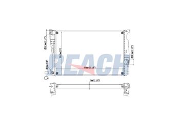 Su Radyatörü  MAHLE CR 678 000P  17117632080 17117593843 17117823568 17118623350 17118623369 7593843 7632080 7823568 8623350 8623369