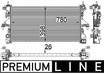 Su Radyatörü  MAHLE CR 808 000P  19010PM4003 1382421080 0001382421080