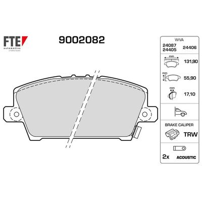 Fren Disk Balata Ön Honda Civic HB (FK)(09.2005->)  FTE 9002082