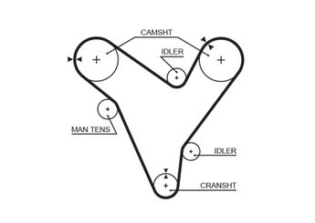 Triger Kayışı  GATES 5379XS  KLO112205 3396756 F32Z6268B KL0112205 KL01-12-205