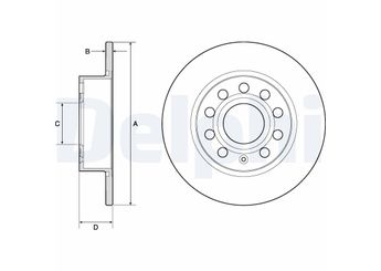 Fren Disk Ayna Arka Sağ ve Sol DELPHI BG3834  1K0615601AB 1K0615601K 5Q0615601F 5Q0 615 601F 1K0 615 601K