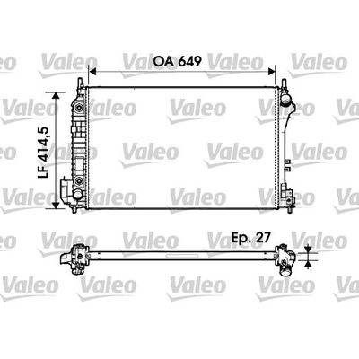 Su Radyatörü  Saab 9-3 Sport Wagon (2008->)  VALEO 732947