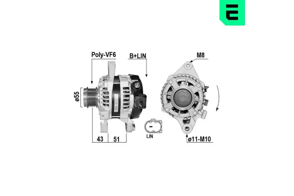 Alternatör  Toyota RAV4 (A4)(2013->)  ERA 209708A