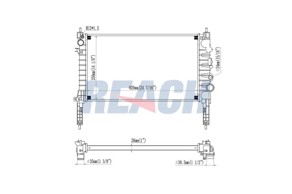 Su Radyatörü  Opel Mokka (2012->)  VEKA 16-1224B