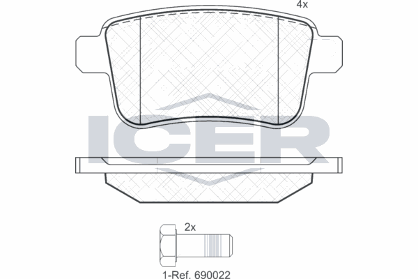 Fren Disk Balata Arka Nissan NV250 Kapalı kasa (09.2019->)  RENAULT ORJINAL 440606267R
