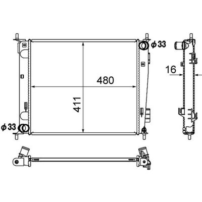 Su Radyatörü  Kia Soul (AM)(2008->)  MAHLE CR 1889 000S