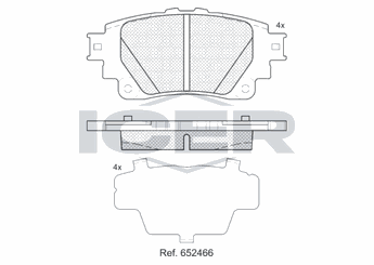 Fren Disk Balata Arka VALEO 672018  446602420 0446602420 446612160 0446612160 446652210 04466-52210