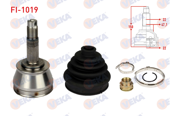 Aks Kafası Ön Dış Sağ veya Sol VEKA FI-1019