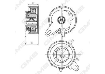 Triger Gergi Rulmanı  GMB GTB0430  74109243F 074109243F 074 109 243 F 74109243G 074 109 243 G 74109243J 074 109 243 J 74109243R 074 109 243 R
