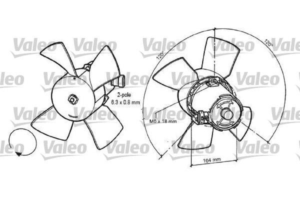 Radyatör Fan ve Motoru  Opel Astra F Cabriolet (1993->)  VALEO 696035