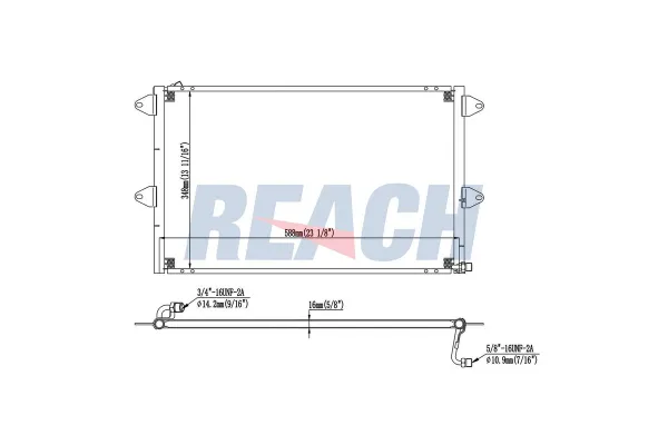 Klima Radyatörü  Volkswagen Golf III Cabriolet (1E7)(09.1993->1998)  VEKA 43-4406