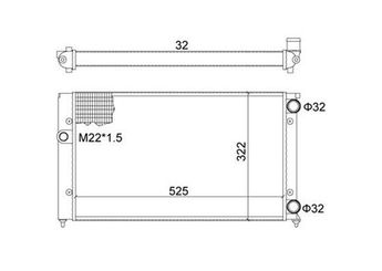 Su Radyatörü  MAGNETI MARELLI 359000300430  1H0121253R R10160 1H0.121.253 R 1H0121253S 1H0.121.253 S