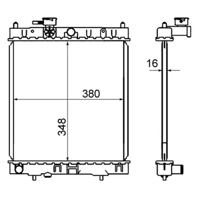 Su Radyatörü  Nissan Micra (K11)(08.1992->)  MAHLE CR 844 000S