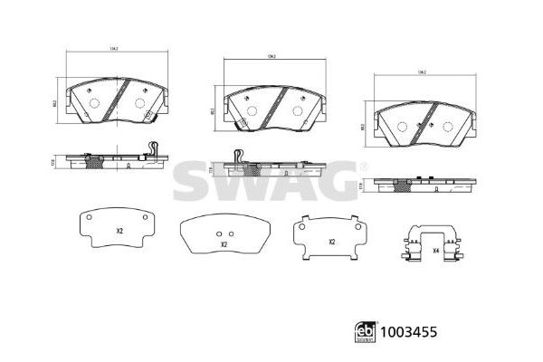 Fren Disk Balata Ön Kia e- Soul (2019->)  SWAG 33 11 4407