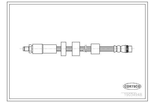 Fren Hortumu Ön Sağ veya Sol Peugeot Partner Tepee (05.2008->)  FROW 267.1112.001