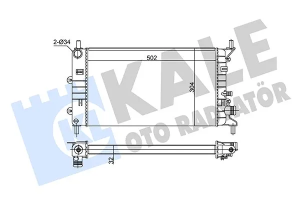 Su Radyatörü  Ford Escort 3/4/5 Kapı/S.Wagon (1991->)  KALE 103200