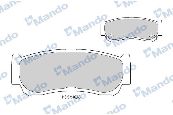 Fren Disk Balata Arka Hyundai Santa Fe (CM)(2006->)  MANDO MBF015315