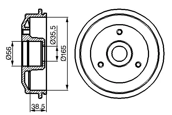 Kampana Arka Sağ veya Sol Citroen AX (03.1987->)  BOSCH 0 986 477 118