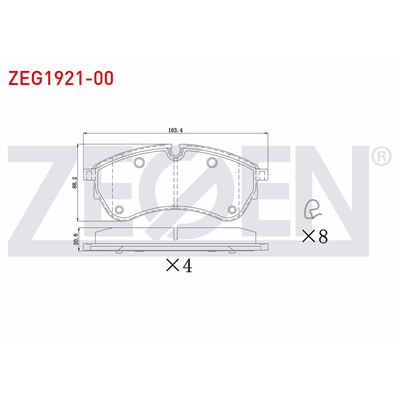 Fren Disk Balata Ön Volkswagen Crafter Kamyonet (SZ)(09.2016->)  ZEGEN ZEG1921-00