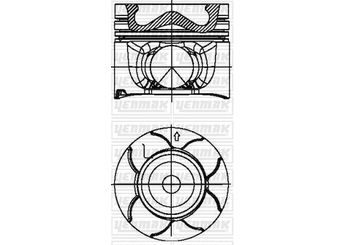 Piston (86.50MM-0.50)  YENMAK 31-04023-050  1110D114