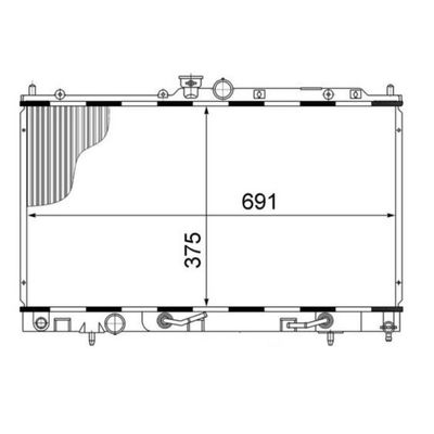 Su Radyatörü  Mitsubishi Lancer 4 Kapı/ Station W. (CS0A/W)(2003->)  MAHLE CR 1483 000S