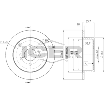 Fren Disk Ayna Arka Sağ ve Sol Hyundai Accent Era (MC)(2006->)  AYD 50225