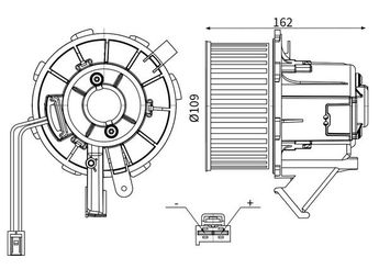 Kalorifer Motoru  MAHLE AB 183 000S  8T2820021 8T2 820 021