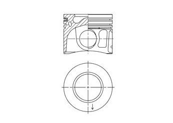 Piston (86.01MM-STD)  NÜRAL 87-79953-STD  9800484180 9800484380 9800484580 8742770050 87-427700-50 BK2Q6105