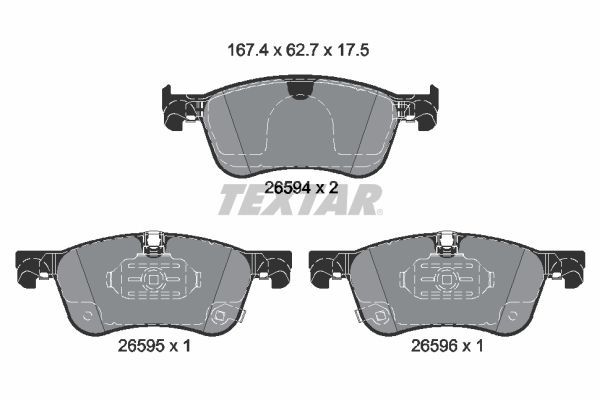 Fren Disk Balata Ön Nissan Qashqai (J12)(03.2021->)  TEXTAR 2659401