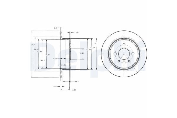 Fren Disk Ayna Arka Sağ ve Sol BMW 3 Serisi Touring/Cabrio (E30)(1985->)  DELPHI BG2202