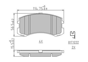 Fren Disk Balata Ön FERODO FDB1886  MR569225 MN116604 MR569224