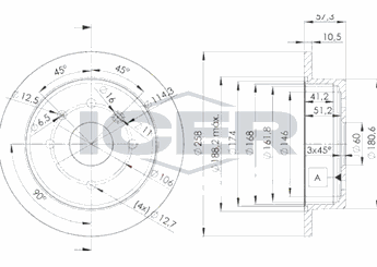 Fren Disk Ayna Arka Sağ ve Sol MAHER 03717  96549630 9654 9630