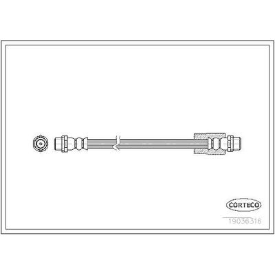 Fren Hortumu Ön Sağ veya Sol Audi 200 Sedan/Avant (447)(01.1988->)  CORTECO 19036316