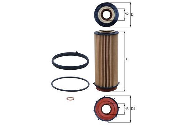 Yağ Filtresi  BMW 3 Serisi Coupe (E92)(2006->)  MAHLE OX 560D