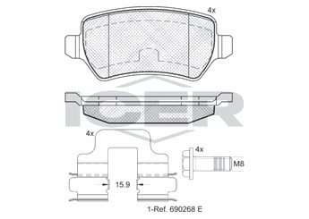 Fren Disk Balata Arka AYD 60027D  1605122 16 05 122 1605128 16 05 128 1605233 16 05 233 1605995 16 05 995 1605086 1605625 1605967 93169143 93 169 143 93179164 93 179 164 93188727 93 188 727 93190577 93 190 577 93170602 93176118 95507655 95 507 655