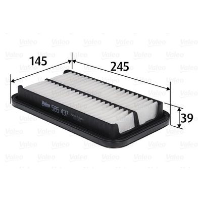 Hava Filtresi  Nissan Pixo (UAO)(03.2009->)  VALEO 585437