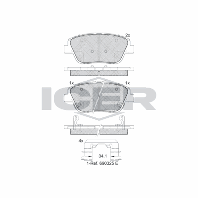 Fren Disk Balata Ön Kia Optima (TF)(2012->)  AYD 60675A