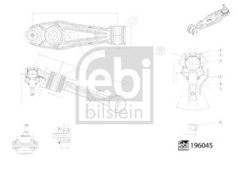Salıncak Ön Alt Sağ veya Sol FEBI BILSTEIN 196045  99134105306 99734105300 991 341 053 06 997 341 053 00 99734105303 997 341 053 03 99734105304 997 341 053 04