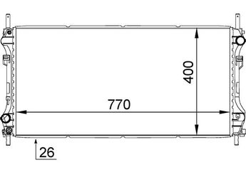 Su Radyatörü  MAHLE CR 1346 000S  253104P200 1103119 1103120 1104320 1113204 1113206 1132690 1132691 1671798 4041554 4041555 4480903 4572061 4637818 MEYC1H8005DG YC1H8005CB YC1H8005CC YC1H8005CD YC1H8005CE YC1H8005CF YC1H8005DB YC1H8005DC YC1H8005DD YC1H8005DE YC1H8005DF YC1H8005DG YC1H8C342BH