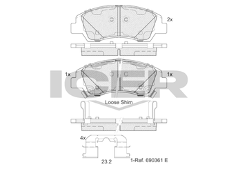 Fren Disk Balata Ön KRAFTVOLL 07010638  58101B9A70 58101B4A00 58101-B4A00 58101B4A05 58101-B4A05 58101B4A06 58101-B4A06 58101B9A30 58101-B9A30 58101B9A35 58101-B9A35 58101-B9A70
