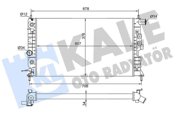 Su Radyatörü  Audi A4 Avant (B5)(11.1994->)  KALE 357040